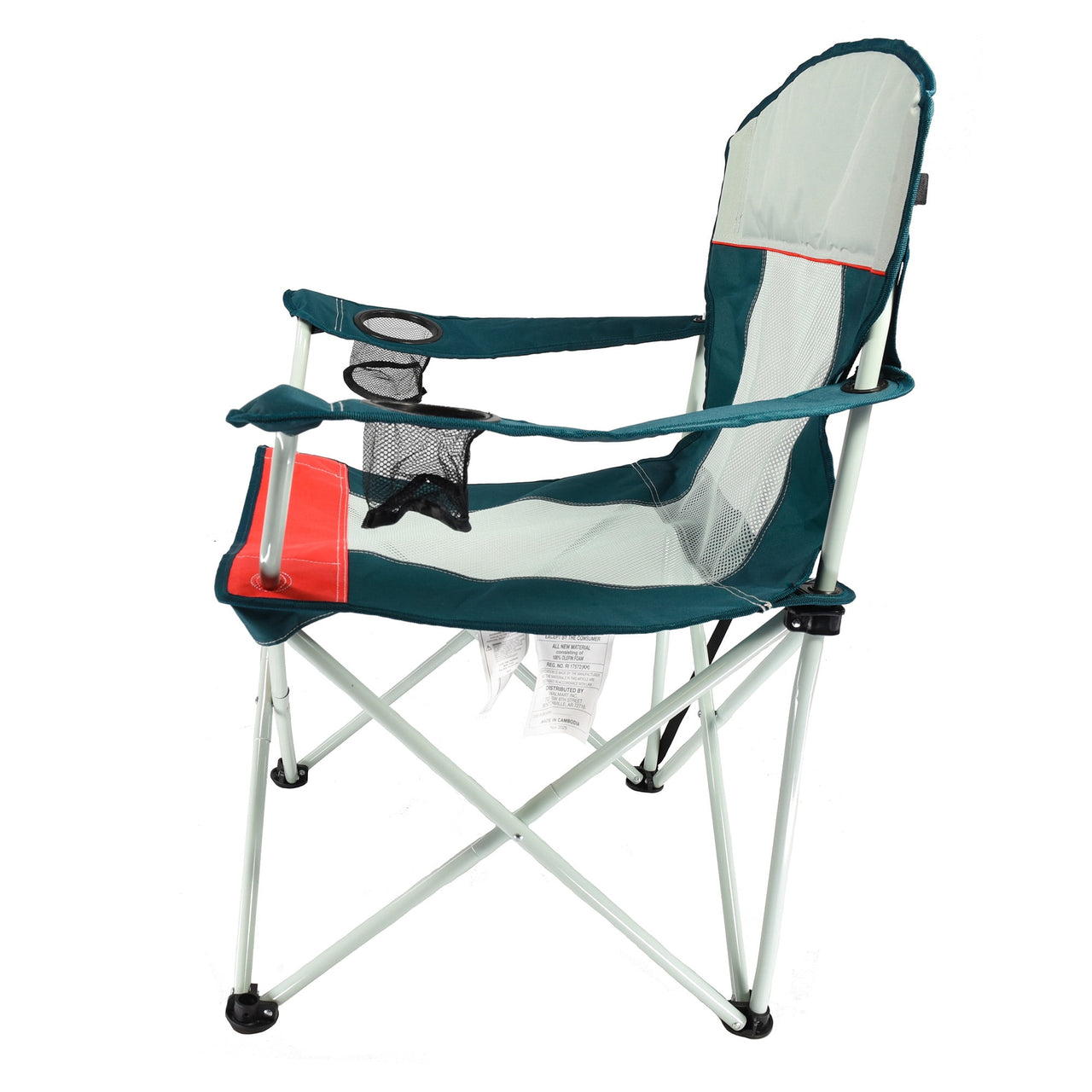 Ozark Trail Oversized Mesh Camping Chair with Carry Bag and Cup Holders
