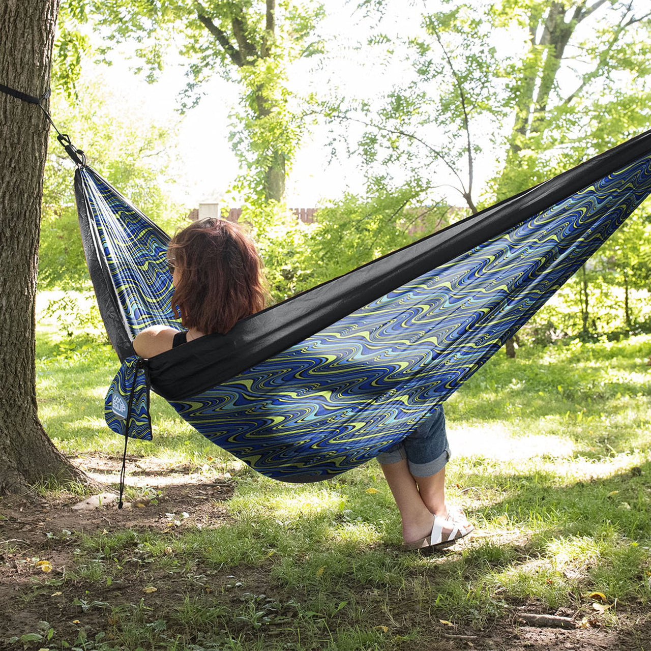 Equip 1P Travel Hammock - Vibrant Swirls