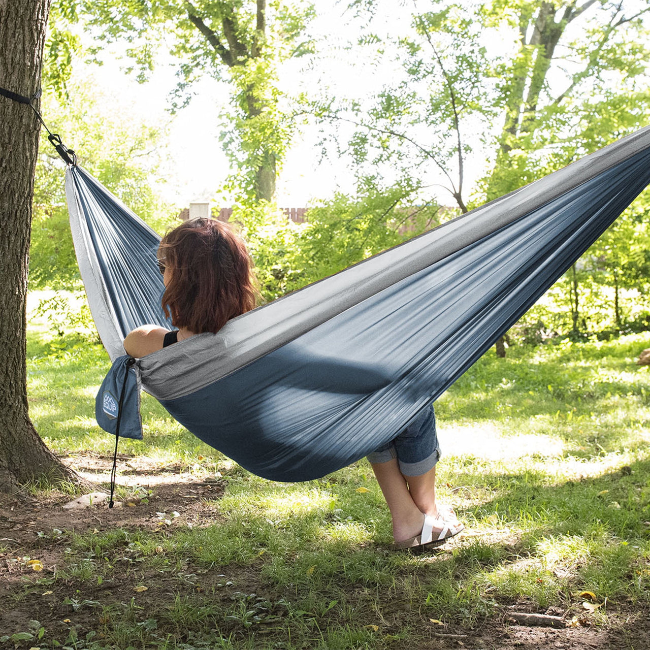 Equip 1P Travel Hammock - Blue Steel/Stone