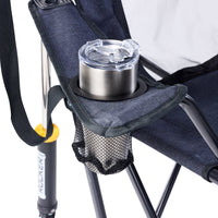 GCI Outdoor Comfort Pro Rocker XL Oversized Rocking Camping Chair, Heathered Charcoal