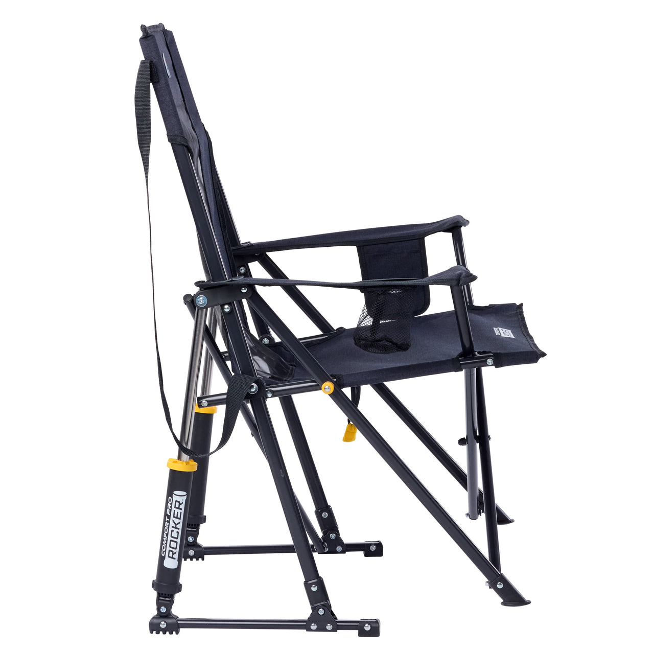 GCI Outdoor Comfort Pro Rocker XL Oversized Rocking Camping Chair, Heathered Charcoal