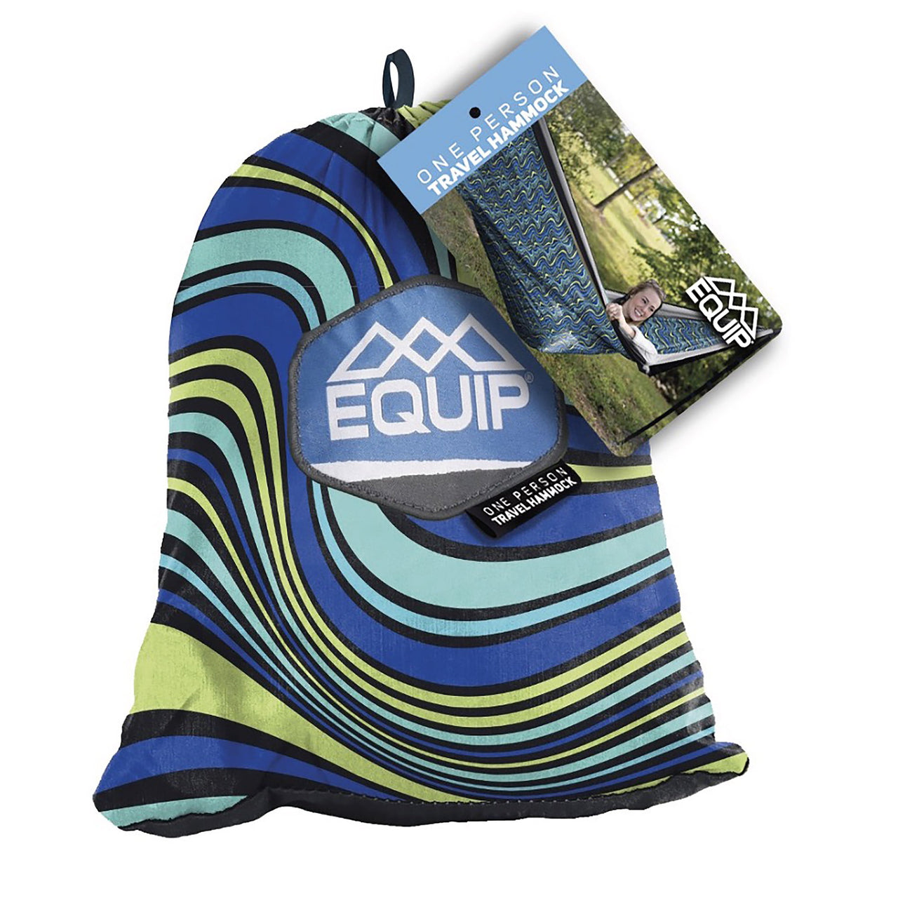 Equip 1P Travel Hammock - Vibrant Swirls
