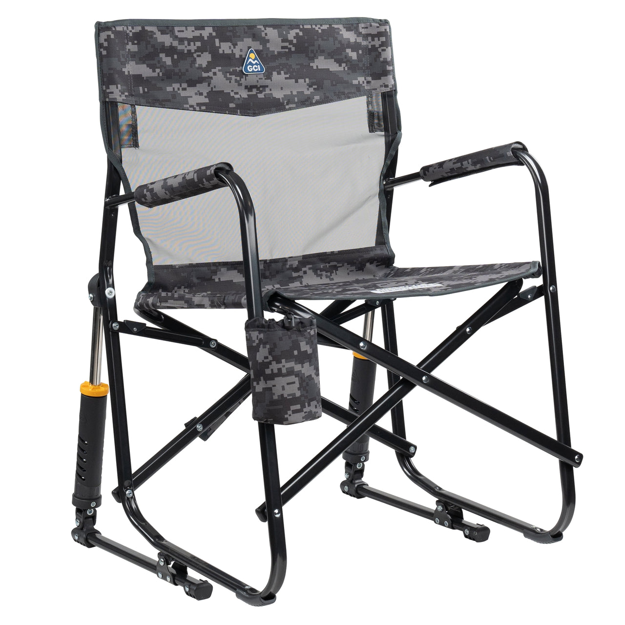 GCI Outdoor Freestyle Rocker Elite Folding Rocking Camping Chair, Rich Blue