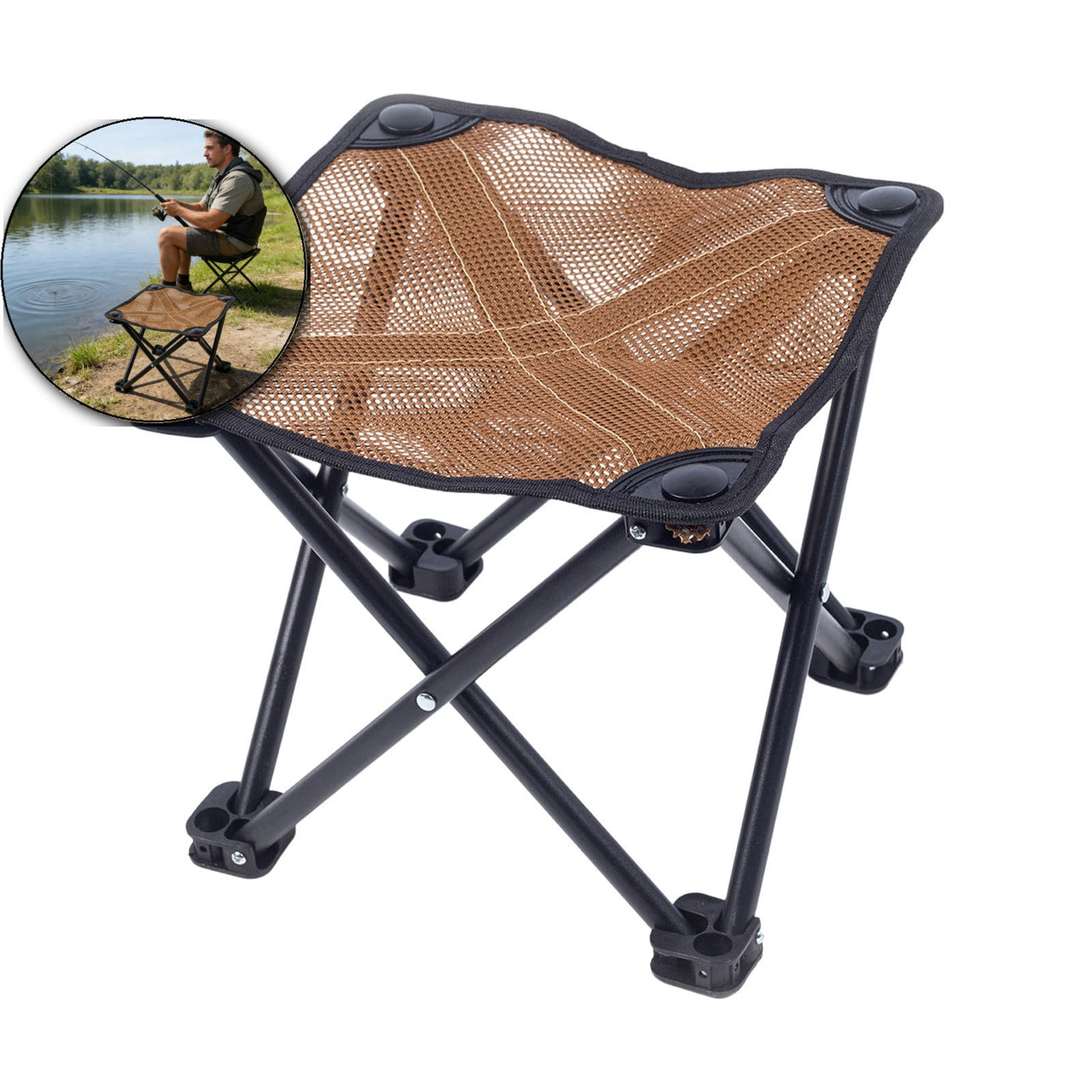 Portable Travel Foot Rest, Folding Camping Stool, Under Desk Foot Rest at Work for Long Flight, Home and Office Outdoor Hiking Fishing