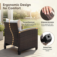 Lacoo 4 Pieces Patio Furniture Set Outdoor Sectional Sofa Conversation Set with Coffee Table for Balcony Porch Deck Backyard